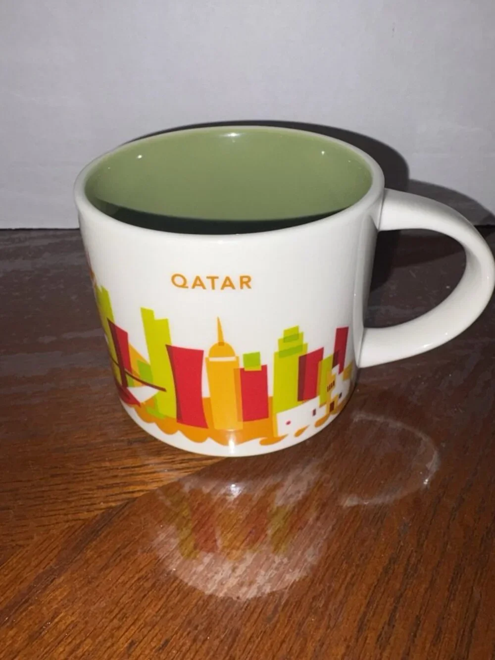 Qatar Starbucks coffee tea Cup Mug 14oz You Are Here Collection NWT